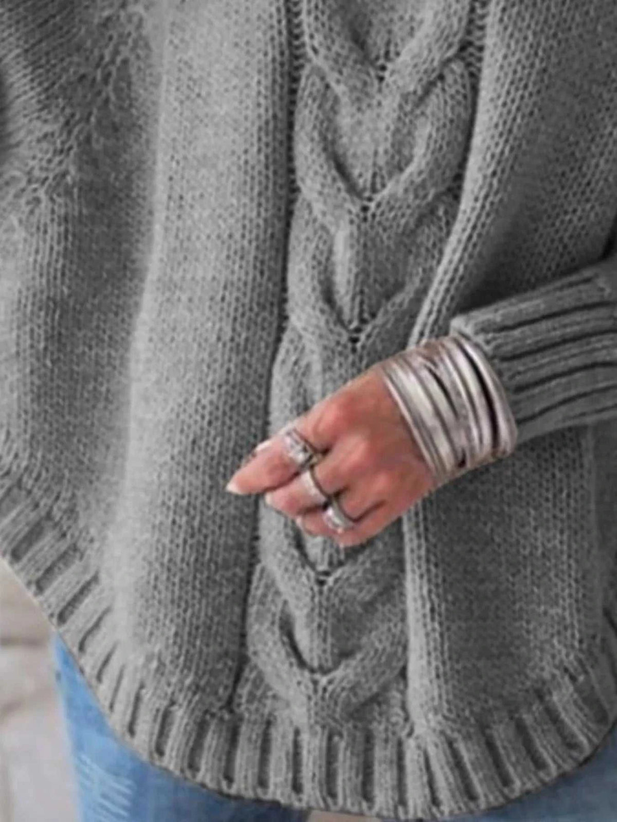 Cable-Knit Long Sleeve Sweater 100100862804936 23 Affordable Fashion Under $100 Jerry's Apparel 