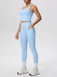 Scoop Neck Tank and High-Waisted Leggings Active Set 101006388543899 85 Affordable Fashion Under $100 Jerry's Apparel 