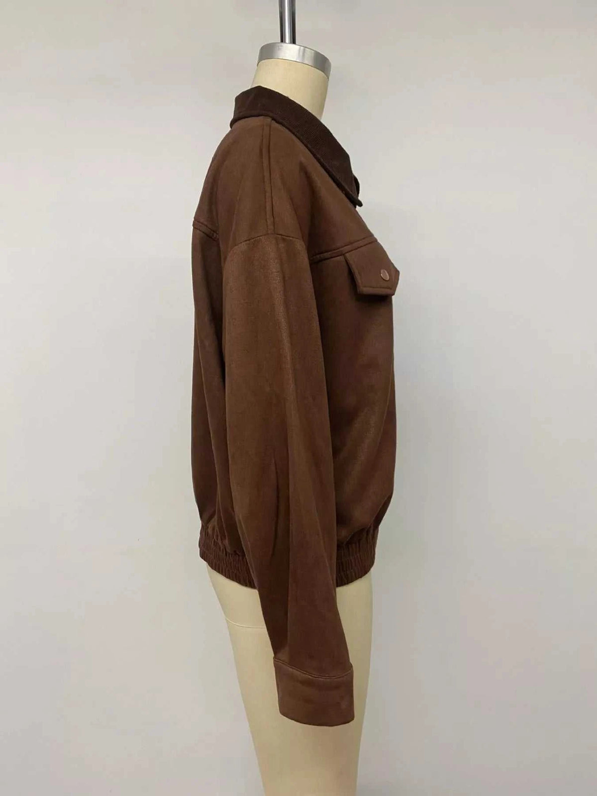 Corduroy Collar Zip-Up Jacket 100100544313647 53 Affordable Fashion Under $100 Jerry's Apparel 