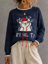Cat Raglan Sleeve Sweater 101002953542604 40 Affordable Fashion Under $100 Jerry's Apparel 