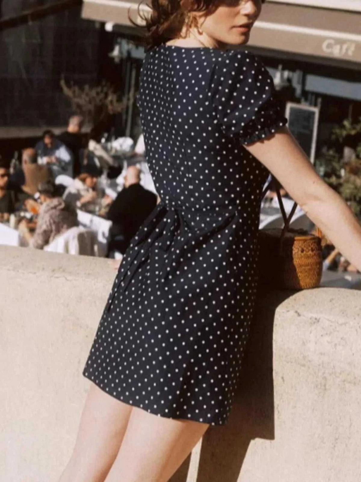 Polka Dot Puff Sleeve Mini Dress 100100739006180 69 Gifts for Her Jerry's Apparel 