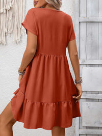 Casual V-Neck Ruffle Hem Mini Dress 100100053087860 30 Affordable Fashion Under $100 Jerry's Apparel 