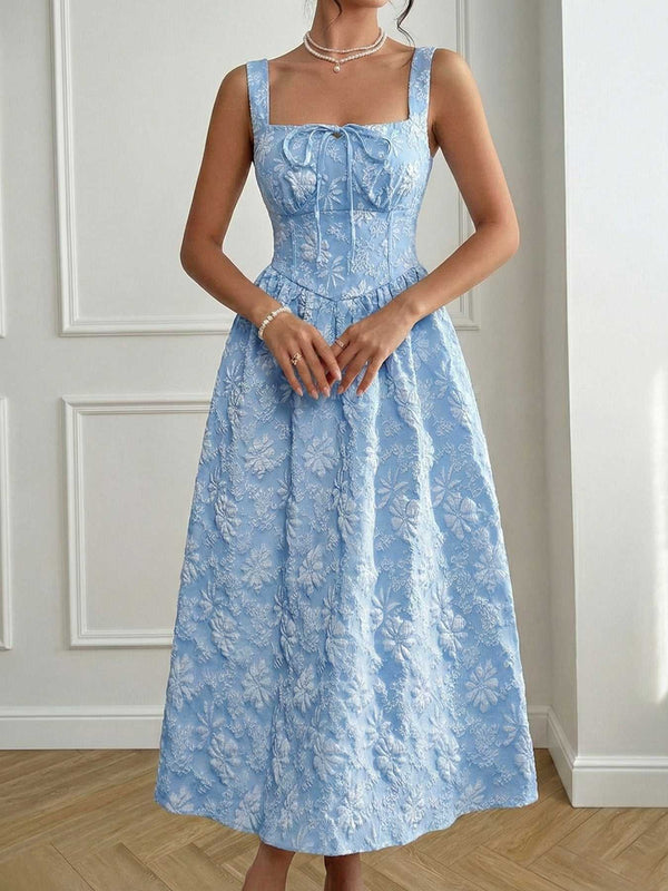 Floral Tie-Front A-Line Midi Dress 100100033507143 47 Affordable Fashion Under $100 Jerry's Apparel 