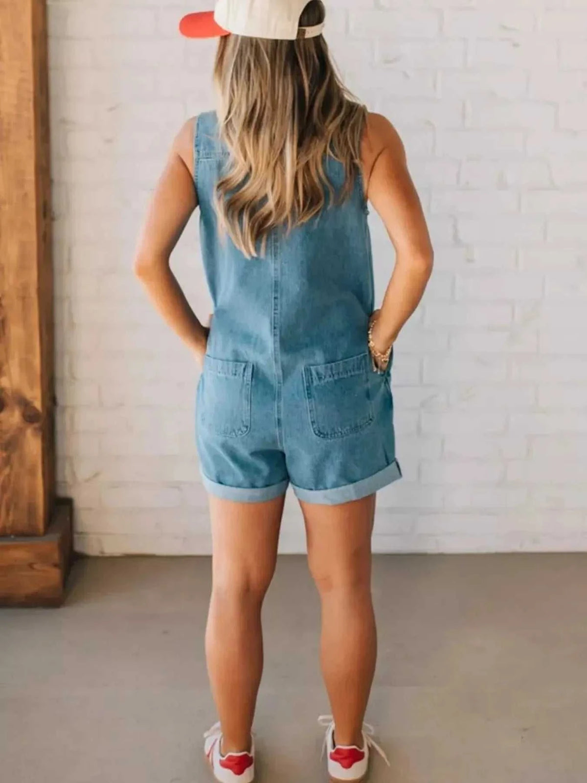 Sleeveless Zip-Up Denim Romper 100100749391272 52 Affordable Fashion Under $100 Jerry's Apparel 