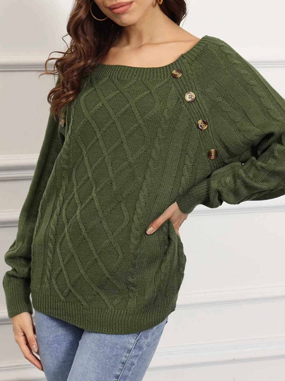 Cable Knit Boat Neck Sweater 100100241299521 36 Affordable Fashion Under $100 Jerry's Apparel 