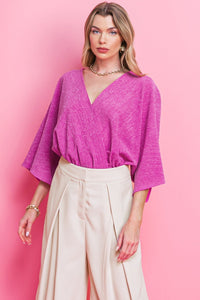 YOU'RE LUCKY WOVEN TOP