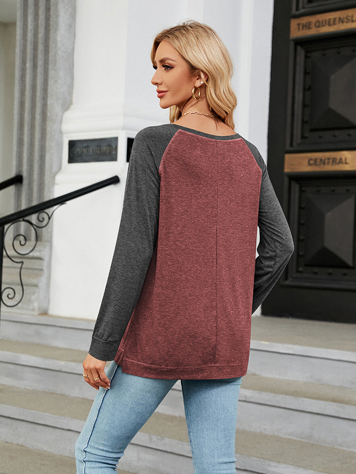 Round Neck Raglan Sleeve T-Shirt