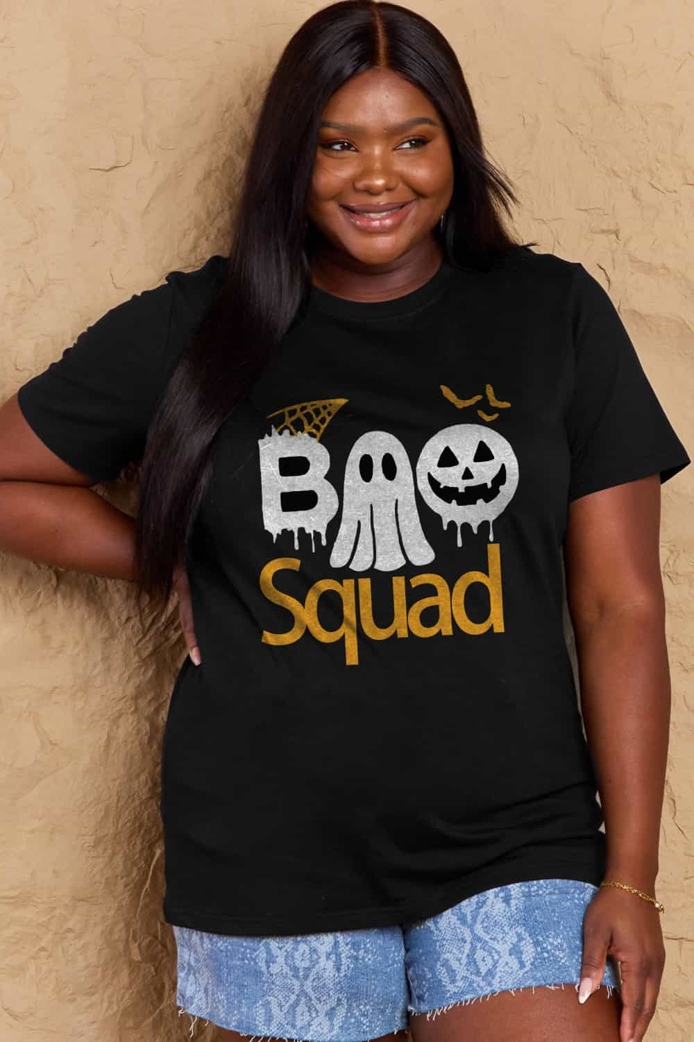 Full Size BOO SQUAD Graphic Cotton T-Shirt