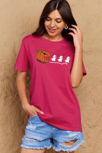 Full Size Jack-O'-Lantern Graphic Cotton T-Shirt