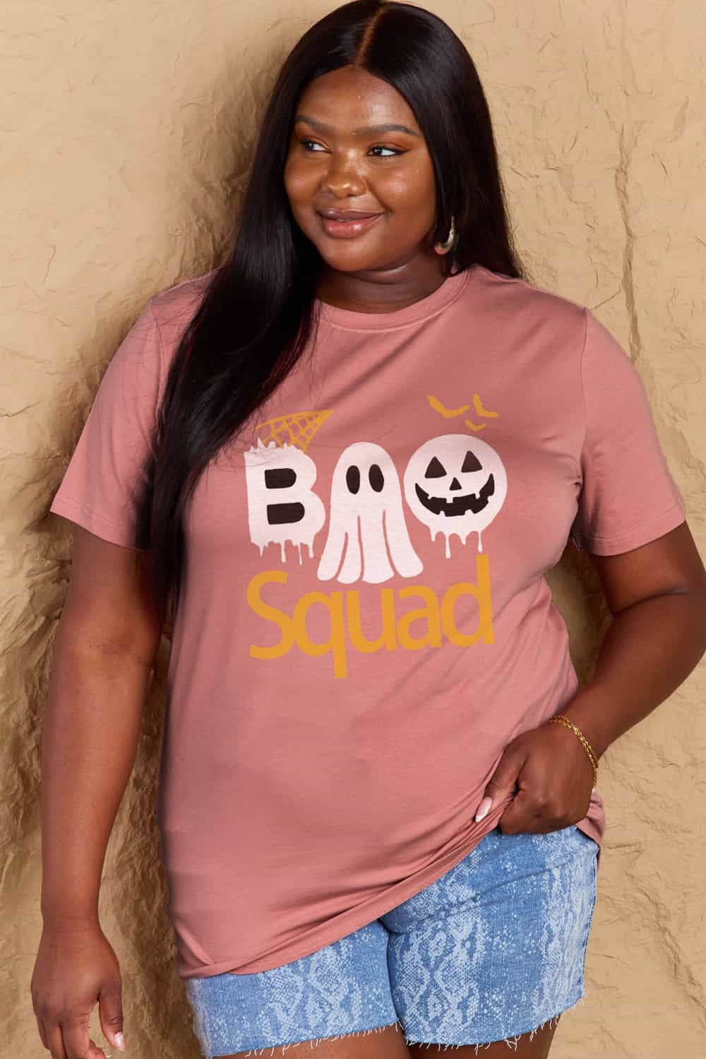 Full Size BOO SQUAD Graphic Cotton T-Shirt