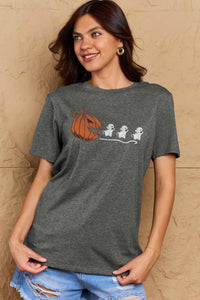 Full Size Jack-O'-Lantern Graphic Cotton T-Shirt