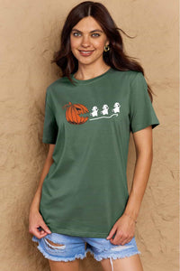 Full Size Jack-O'-Lantern Graphic Cotton T-Shirt