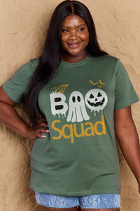 Full Size BOO SQUAD Graphic Cotton T-Shirt