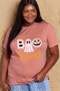 Full Size BOO SQUAD Graphic Cotton T-Shirt