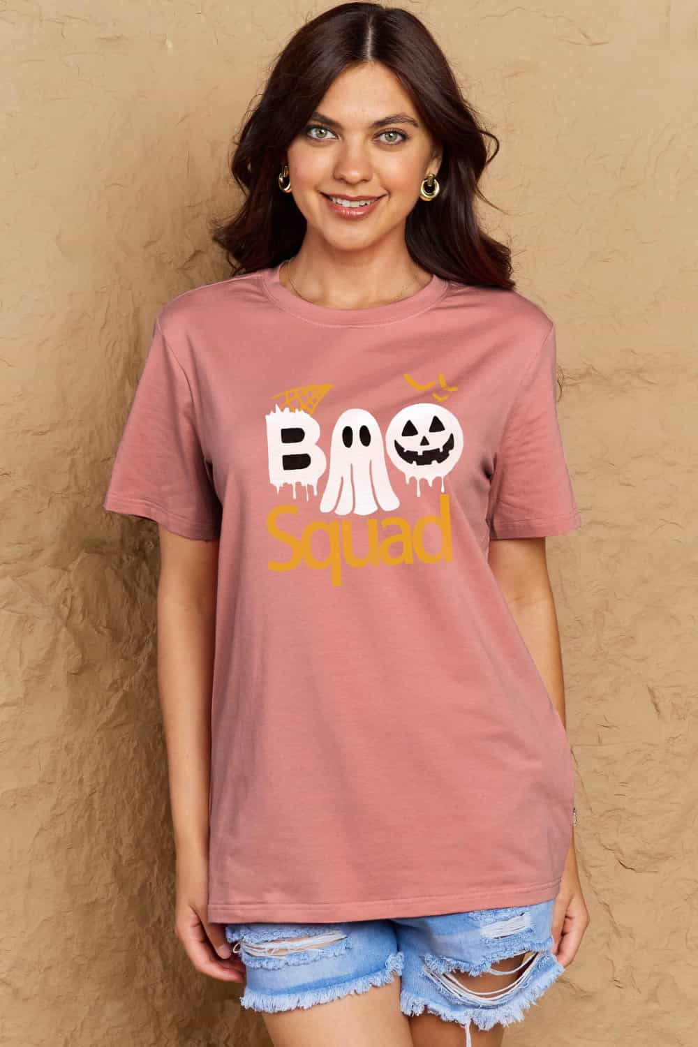 Full Size BOO SQUAD Graphic Cotton T-Shirt