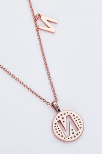 Baeful Moissanite K to T Pendant Necklace