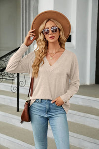 Long Sleeve T-Shirt V-Neck