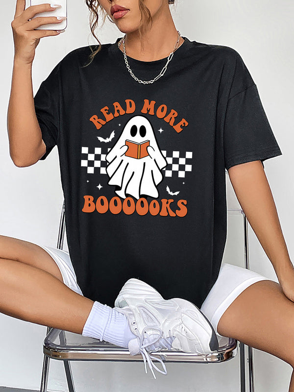 Round Neck Ghost Graphic T-Shirt