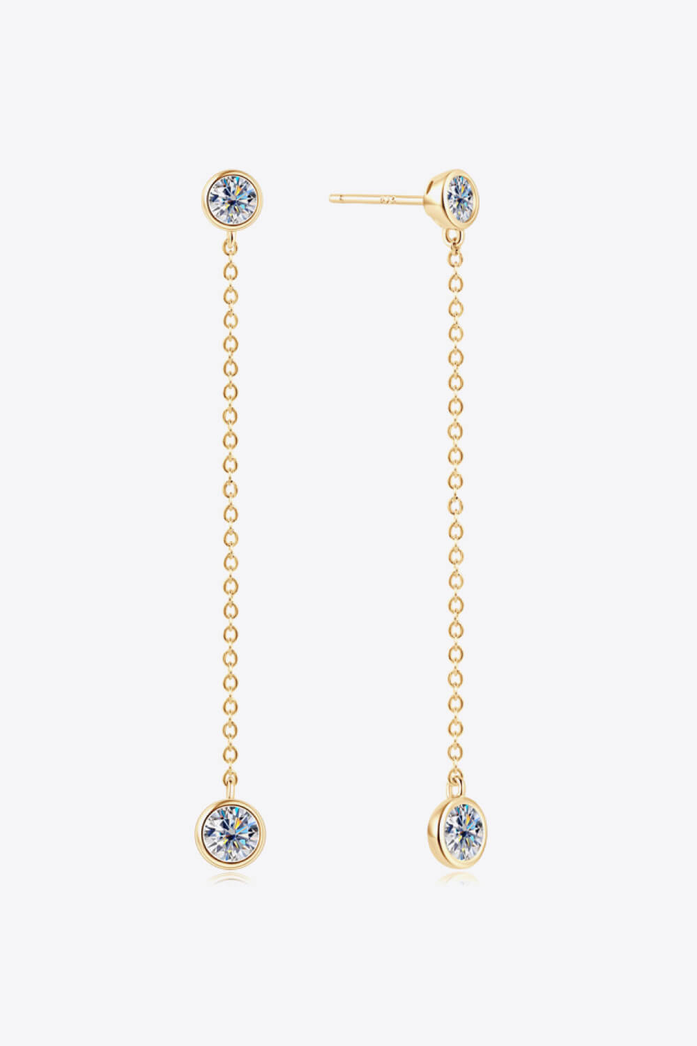 Baeful Moissanite Chain Earrings