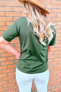 Graphic Round Neck Pocket Tee