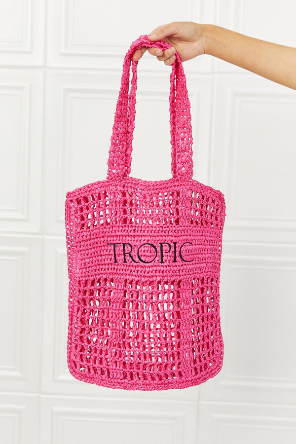 By The Sand Straw Braided Striped Tote Bag