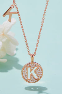 Baeful Moissanite K to T Pendant Necklace