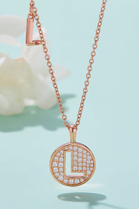 Baeful Moissanite K to T Pendant Necklace