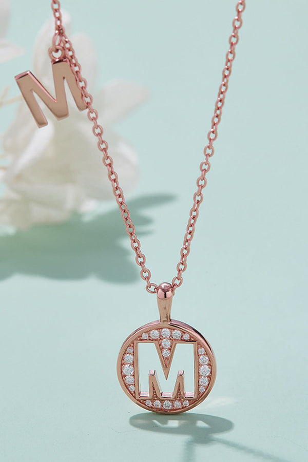 Baeful Moissanite K to T Pendant Necklace