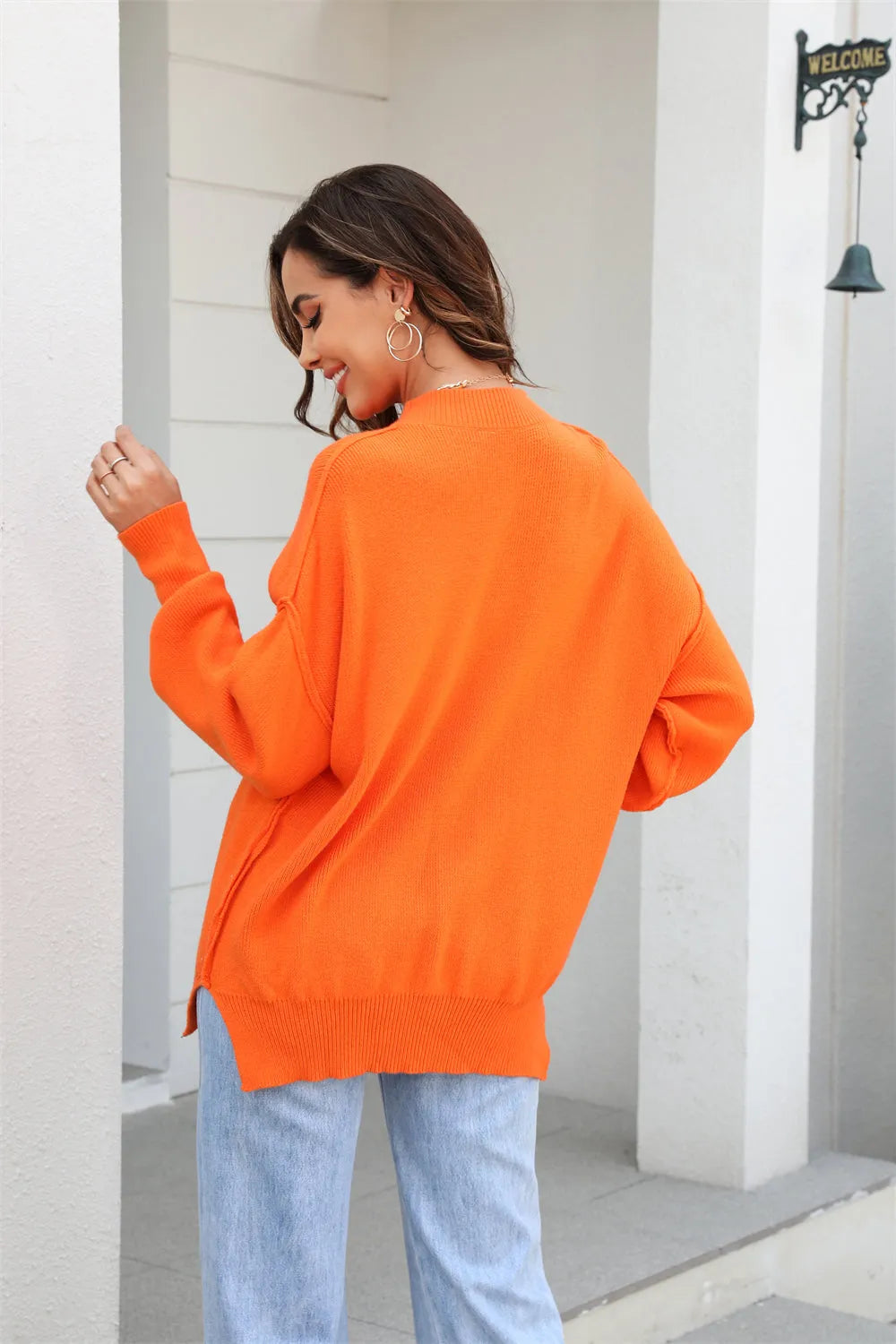 Round Neck Long Sleeve Sweaters