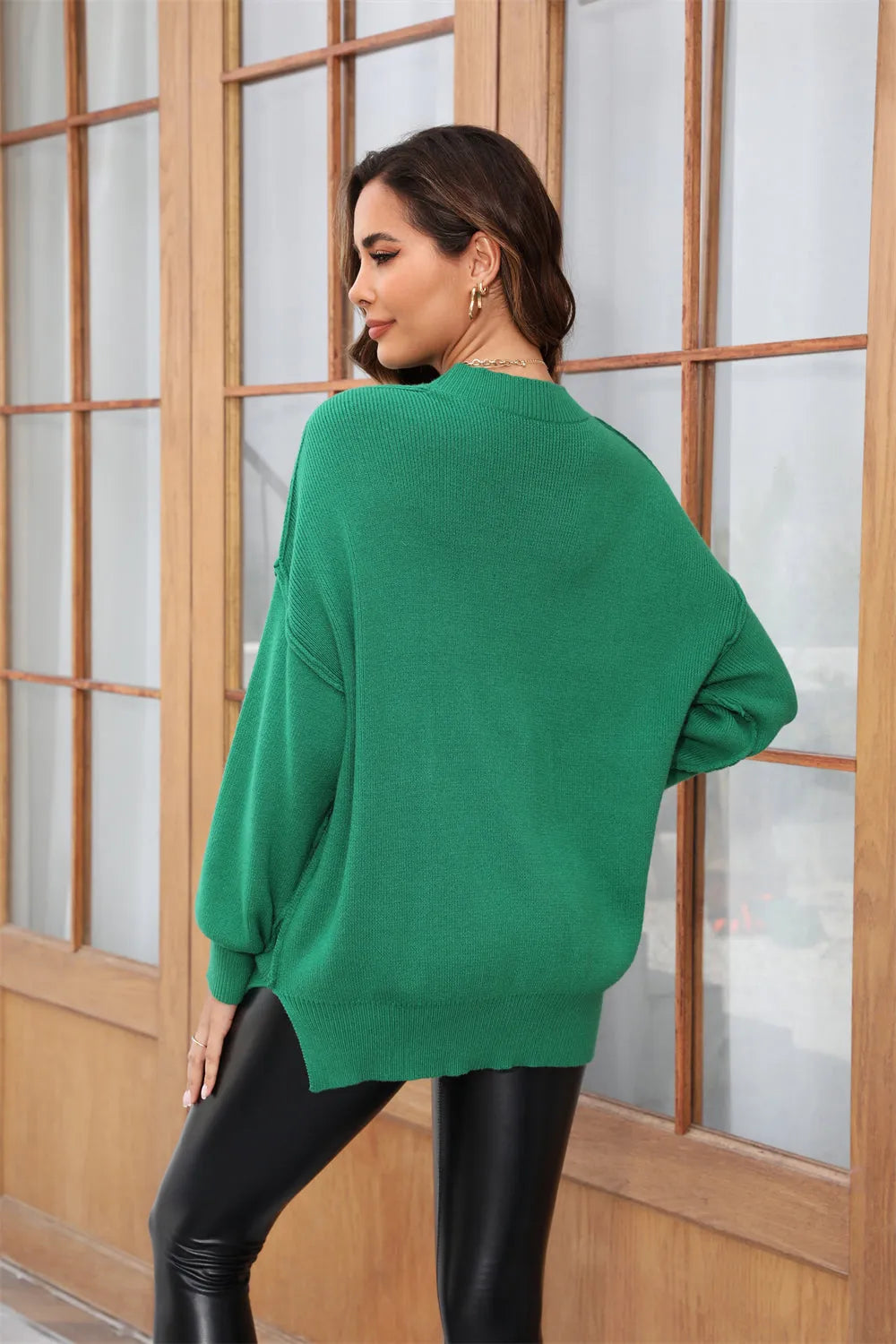 Round Neck Long Sleeve Sweaters