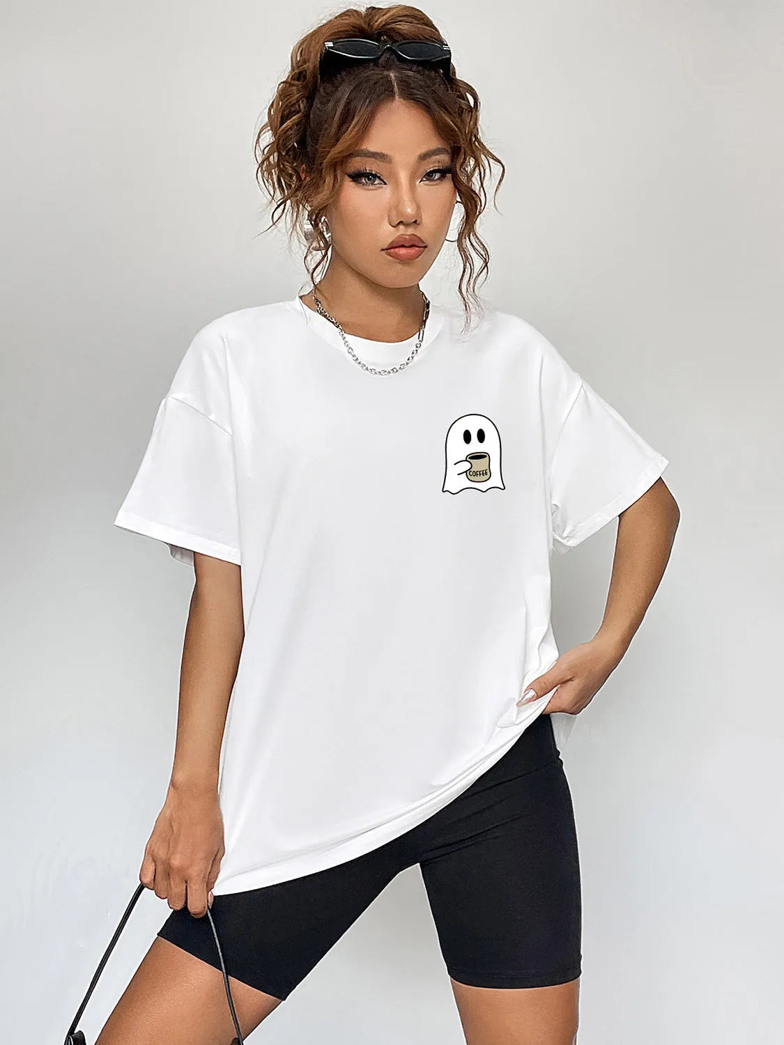 Short Sleeve Ghost Graphic T-Shirt
