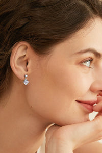 Baeful 4 Carat Moissanite Drop Earrings