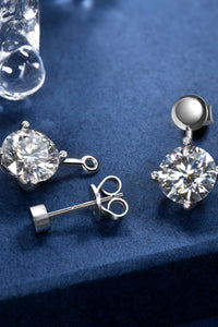 Baeful 4 Carat Moissanite Drop Earrings