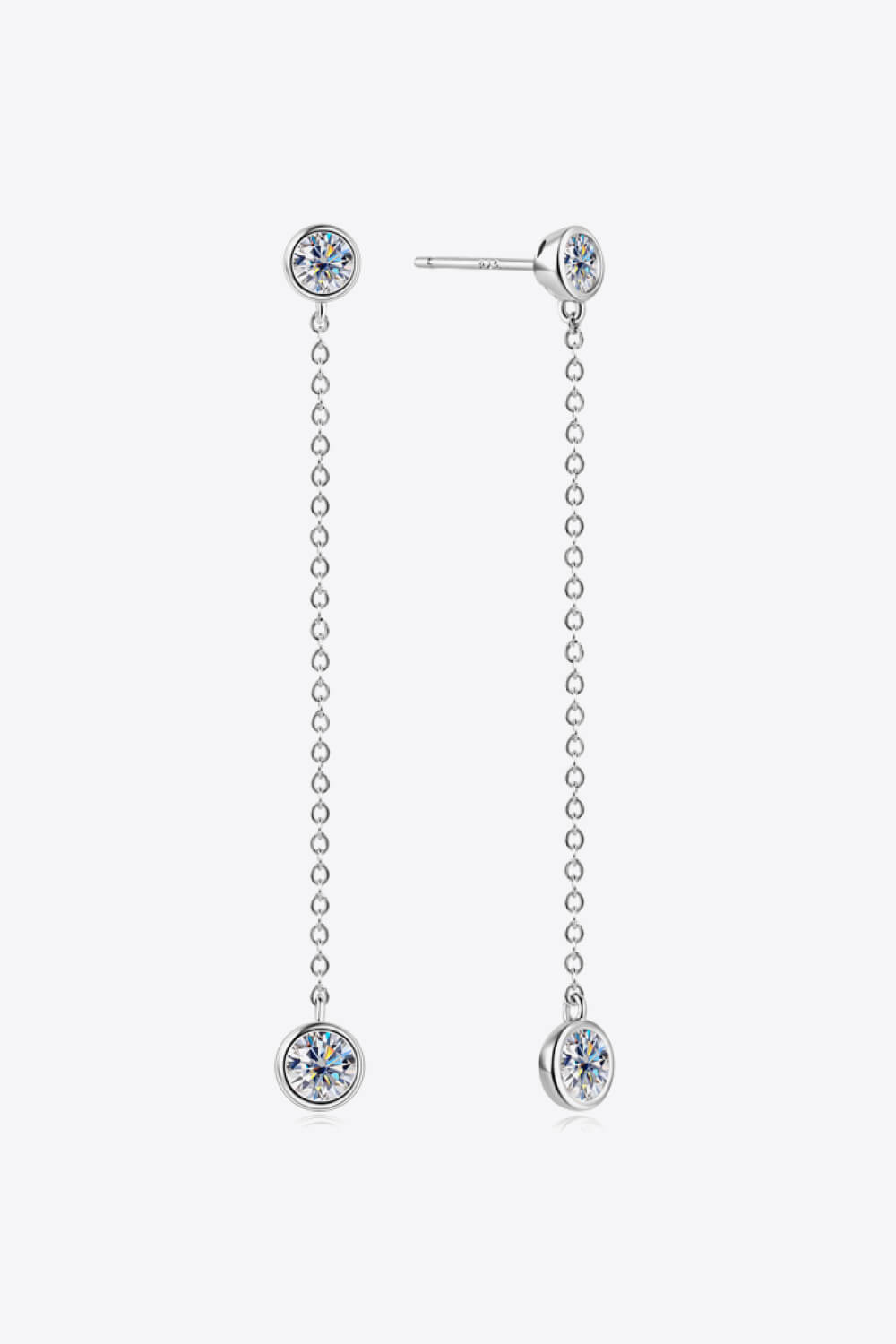 Baeful Moissanite Chain Earrings