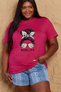 Full Size MOM LIFE Graphic Cotton T-Shirt