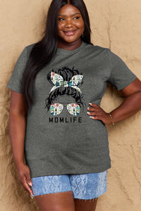 Full Size MOM LIFE Graphic Cotton T-Shirt