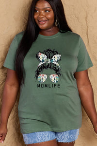 Full Size MOM LIFE Graphic Cotton T-Shirt