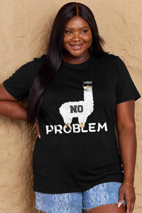 Full Size NO PROBLEM Graphic Cotton Tee