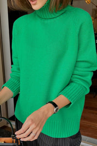 Turtle Neck Raglan Sleeve Sweater