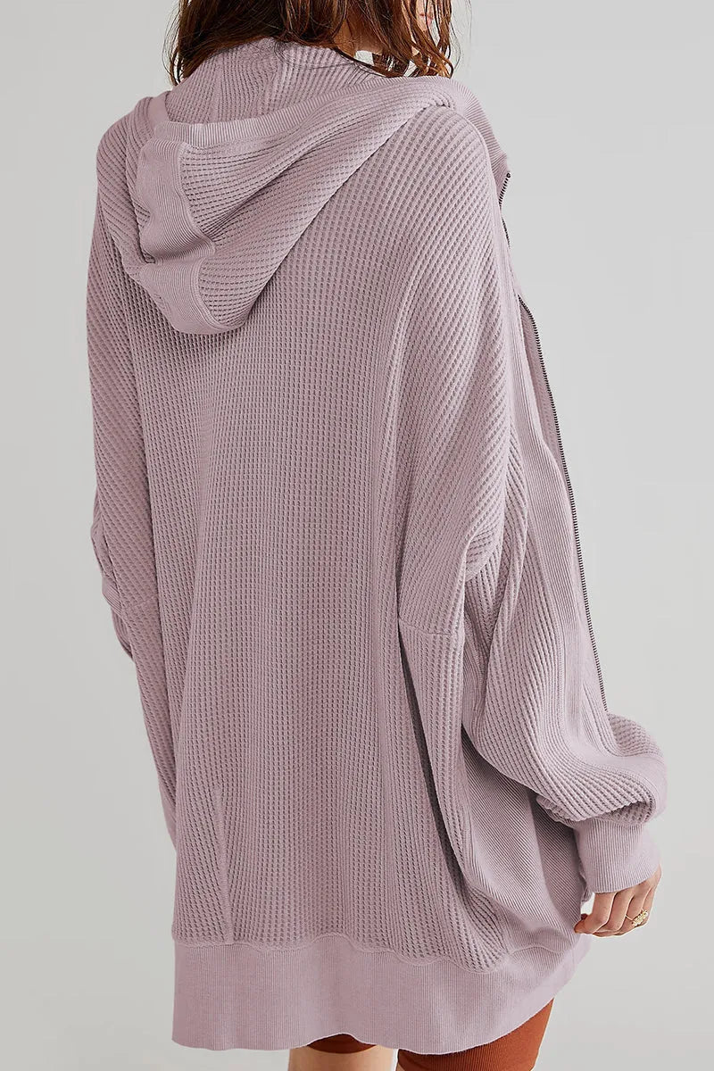 Zip-Up Long Sleeve Hooded Jacket