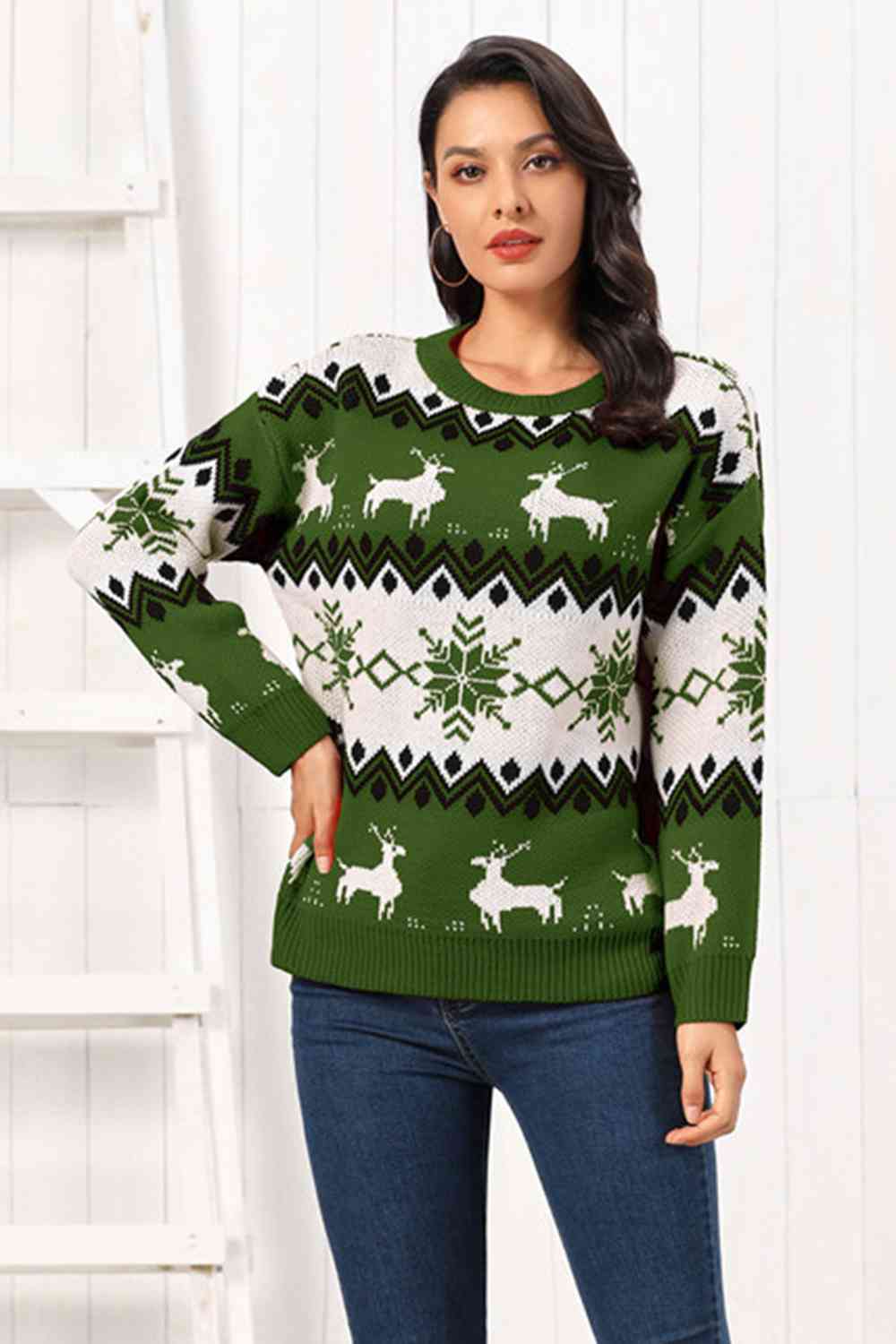 Reindeer and Snow Sweater