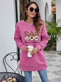 MERRY CHRISTMAS Graphic Round Neck Sweatshirt