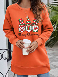 MERRY CHRISTMAS Graphic Round Neck Sweatshirt