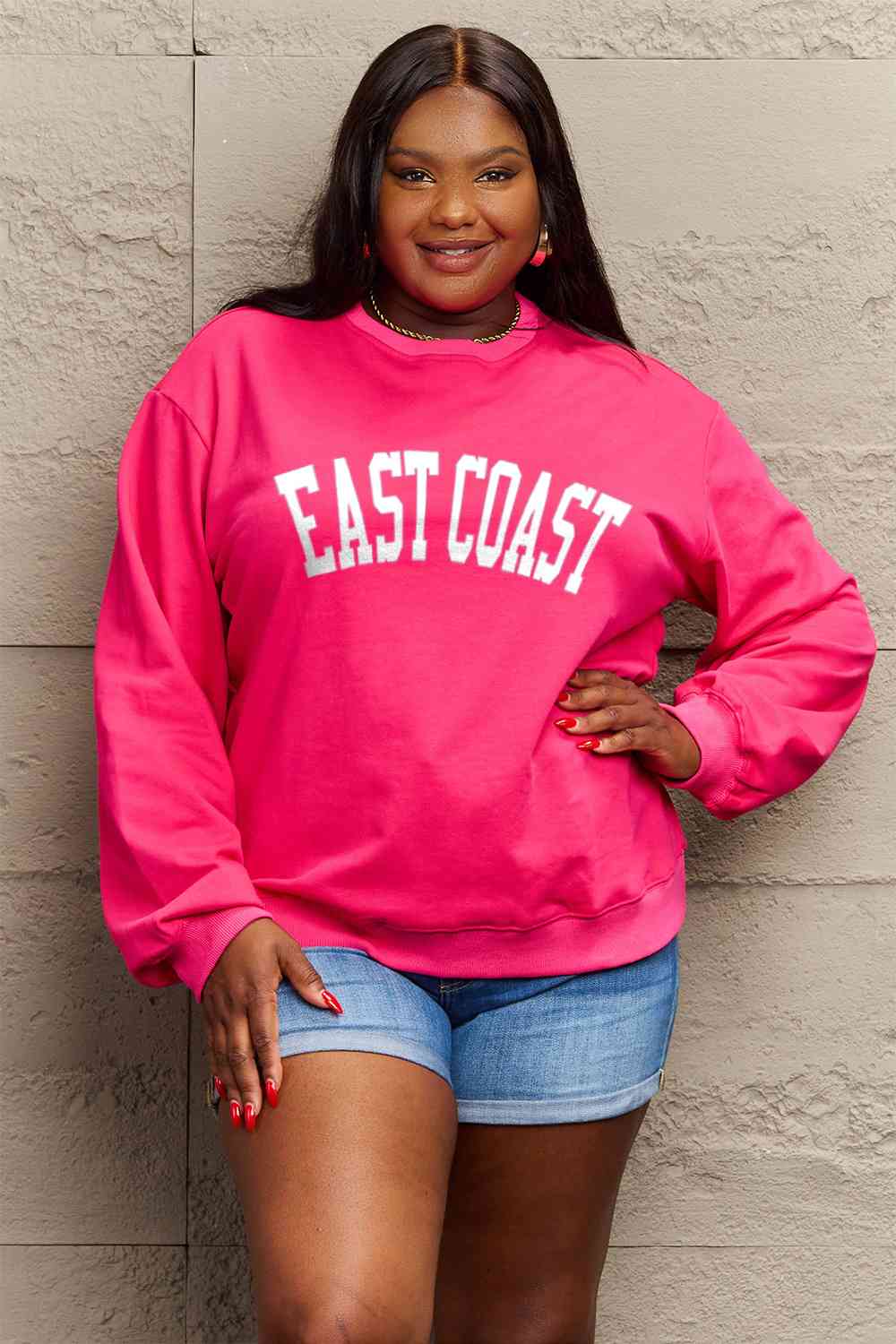 Full Size EAST COAST Graphic Sweatshirt