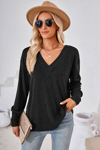 V-Neck Dropped Shoulder T-Shirt