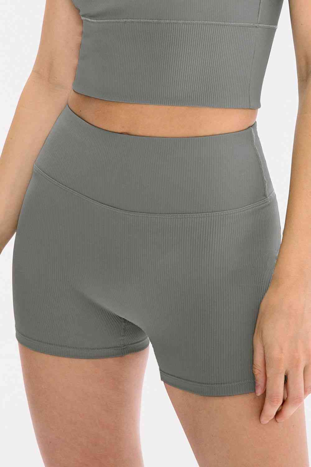 Sport Short in Misty Blue with Slim Fit & Wide Waistband