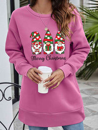 MERRY CHRISTMAS Graphic Round Neck Sweatshirt