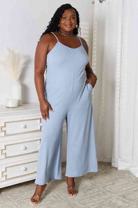 Full Size Spaghetti Strap V-Neck Jumpsuit