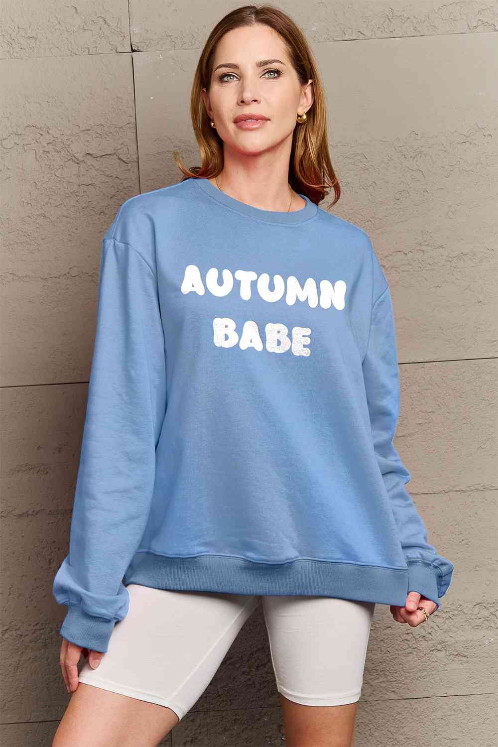 Full Size AUTUMN BABE Graphic Sweatshirt