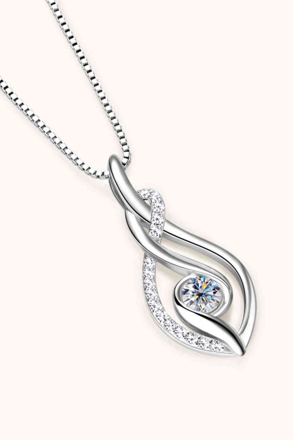 Minimalist Moissanite 925 Sterling Silver Necklace